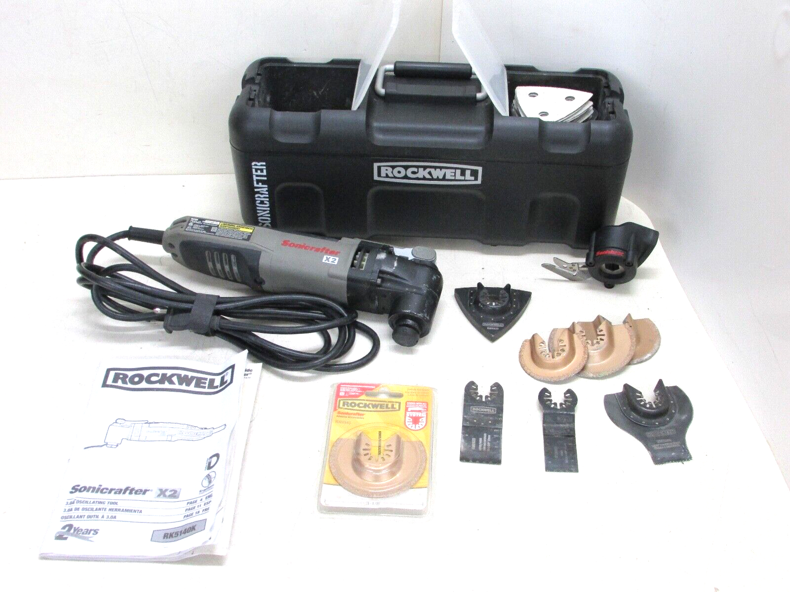 ROCKWELL SONICRAFTER OSCILLATING TOOL #RK 5140K, CASE AND ROCKWELL SONICRAFTER OSCILLATING TOOL #RK 5140K, CASE AND