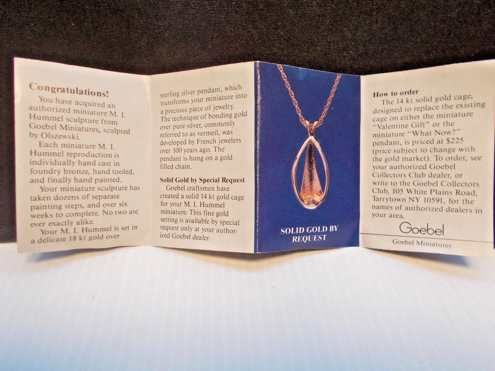 GOEBEL OLSZEWSKI MINIATURE HUMMEL FIGURINE c