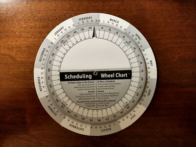 Scheduling Wheel & Date Calculator - Set of 2 Identical Wheels
