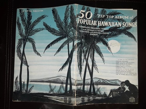 Antique Tip Top Album Of Popular Hawaiian Songs Words-Ukulele-Guitar