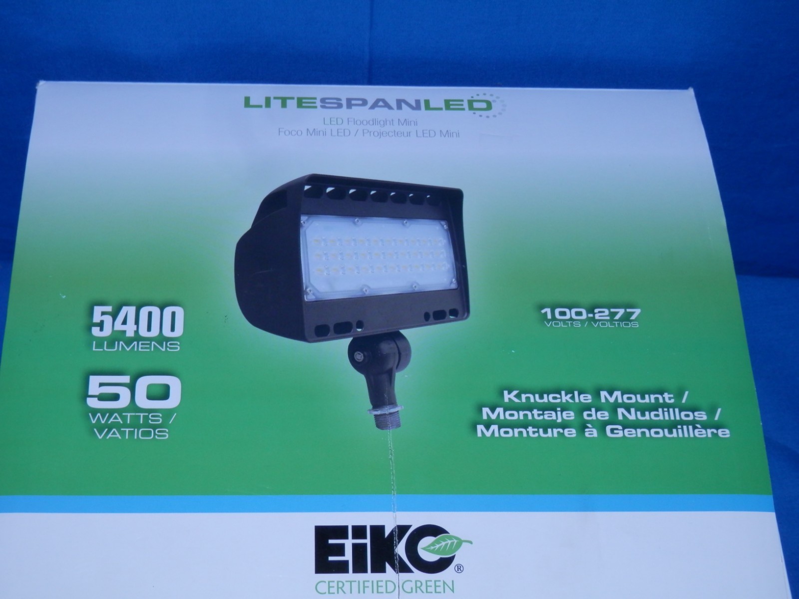 Eiko FLJ-5C-50K-K-U LED Floodlight Mini 50W-5400LM 5000k Bronze 120-277v Knuckle