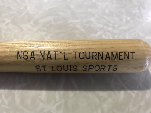 Vtg 1987 NSA Softball National Tournament Mini Bat Louisville Slugger St Louis