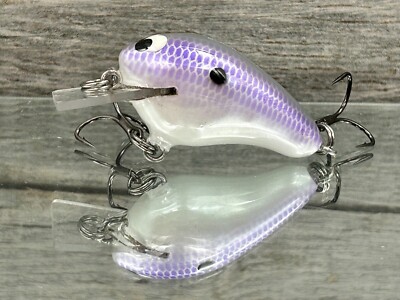 Black Label Balsa Runt Squarebill Custom Balsa Crankbait Purple Ghost