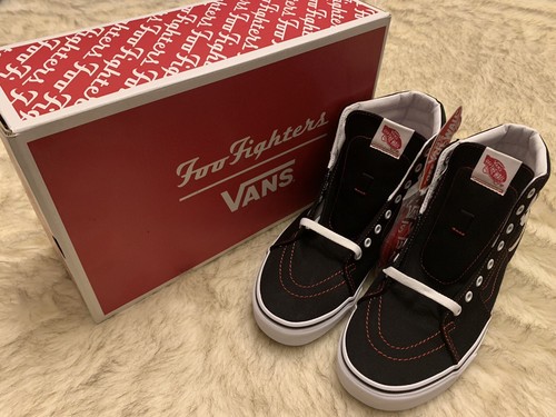 Pre-owned Vans Rare Men's  Sk8-hi Foo Fighters Sneakers Limited Edition (10.5 Us) In Black