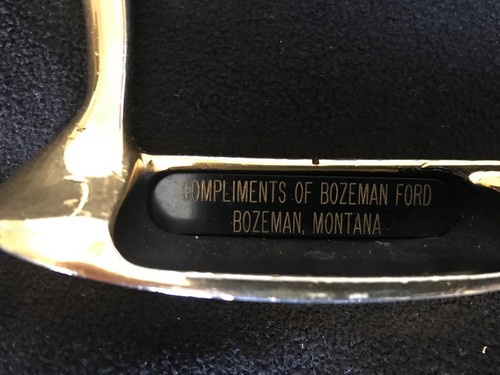CELEBRITY 24K Gold Plated Promo Putter BOZEMAN FORD MONTANA W/fleece Cover
