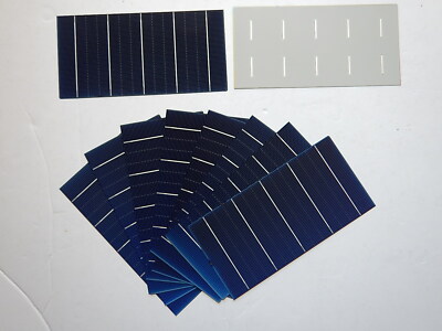 lot of 10 MONO  solar cells 3'' x 6'' 5BB  2.7 watts each  laser cut  grade-A 