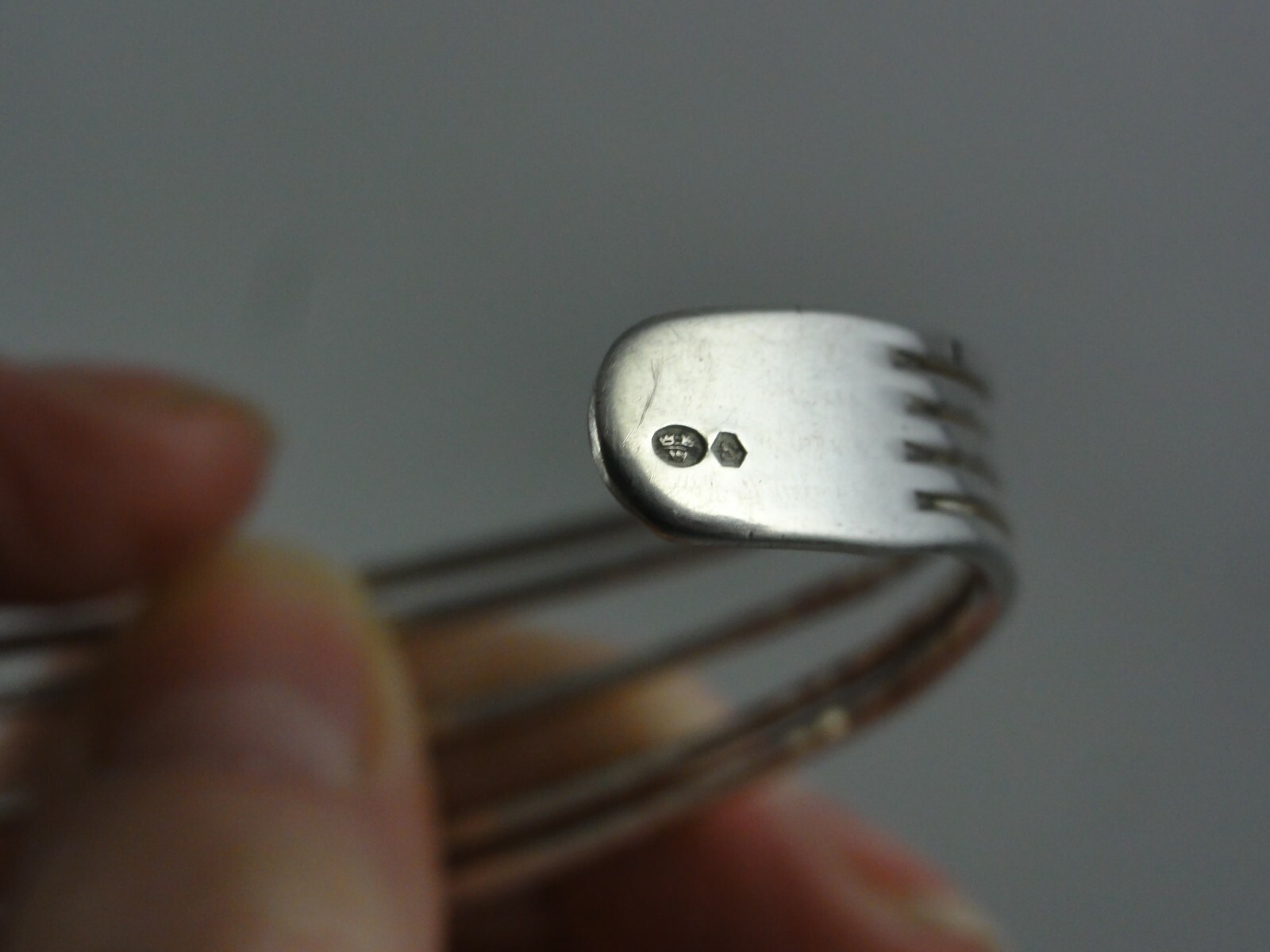 Vintage 835 Silver Sweden Open Work Five Bar Cuff Bracelet Marked 3 Crowns S