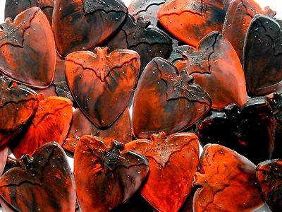 12 pk BLOODY BAT Guitar Picks with TIN, .88mm GRIP by PICK GUY Pics Plectrums 
