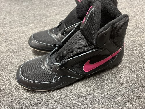 Pre-owned Nike Greco Supreme Womens 2007 Wrestling Sneaker Shoes Black/pink Sz 12