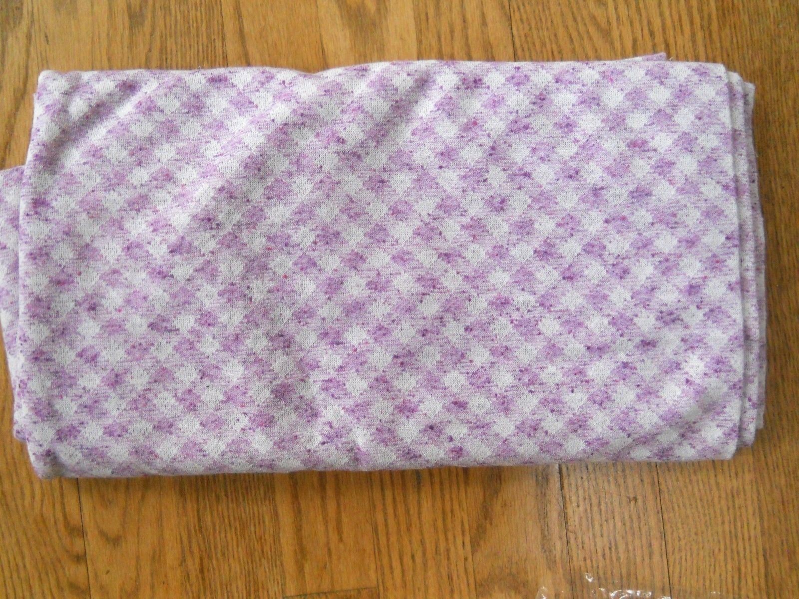 1.8 Yards Vintage Purple Plaid Polyester Fabric /Sewing/Crafts 64