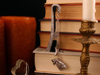 Game of Thrones Dragon Bookmark Direwolf, Dagger, Weirwood Tree. Dragon Egg Bead