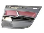 VW Phaeton 3D 01-07 Lang Türverkleidung Türpappe Rechts Hinten mit Sonnenschutzrollo Leder Grenadine Rot VW Phaeton... Vorschau 1