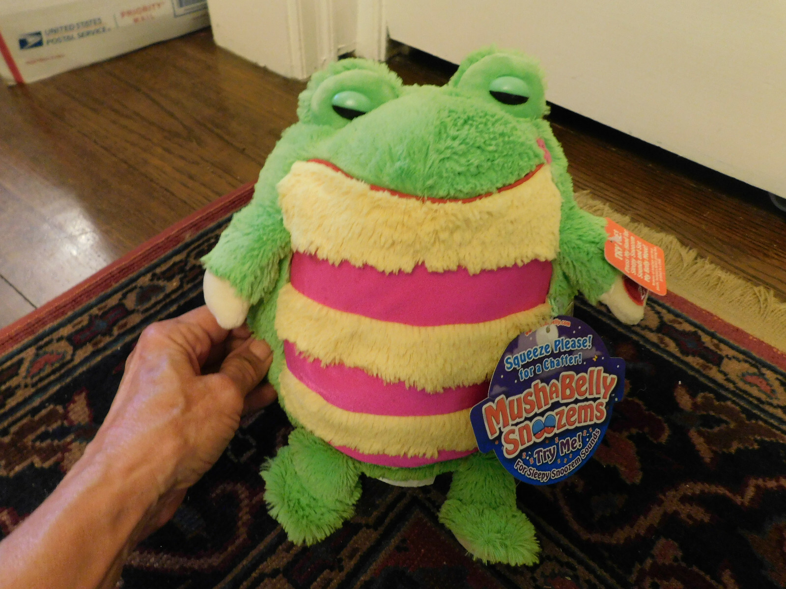 MushaBelly Snoozems Plush Frog Jay at Play Animated Sounds