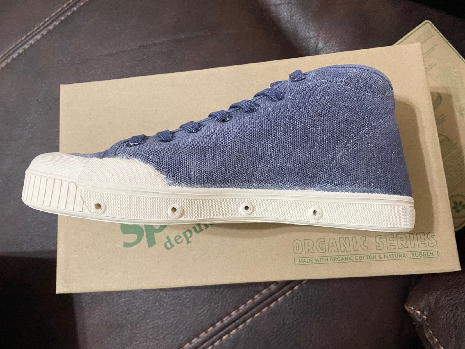 Pre-owned Spring Court Men's Biowash Canvas B1 Organic Sneakers Blue Fox Size 46