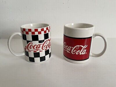 Pair Of Vintage 1996 Coca Cola Coffee Mugs by Gibson