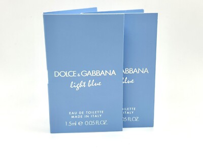 2 X Dolce & Gabbana Light Blue Womens Perfume EDT 0.05 Oz BNiB