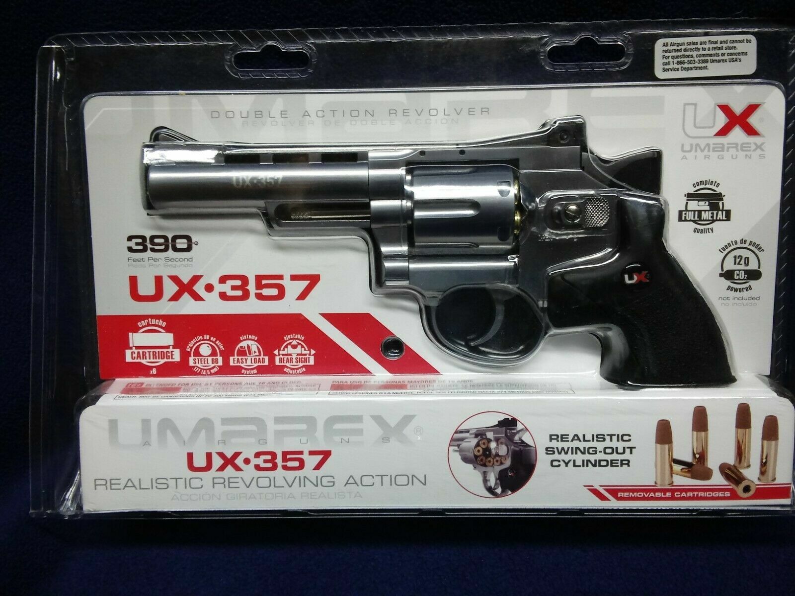 New Umarex UX357 CO2 Metal BB Revolver - .177 cal 6-shot CO2
