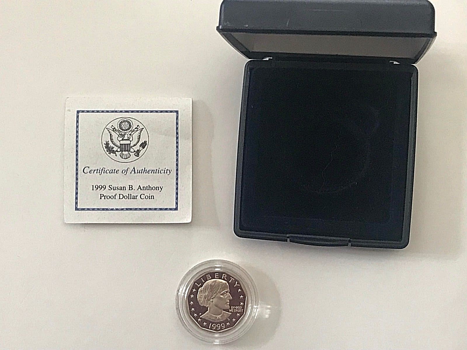 1999-P Susan B Anthony Dollar * Proof * Last Year * US Mint & COA * Low Mintage