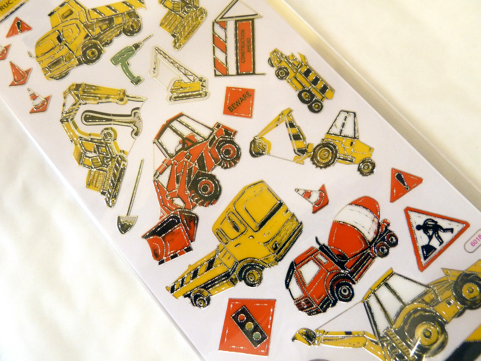 Digger Construction Stickers Kids Labels for Craft Decoration Card