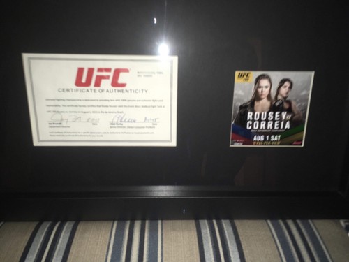 Ronda Rousey Fight Worm Top from her final KO Win vas Beth Correia With UFC Cert