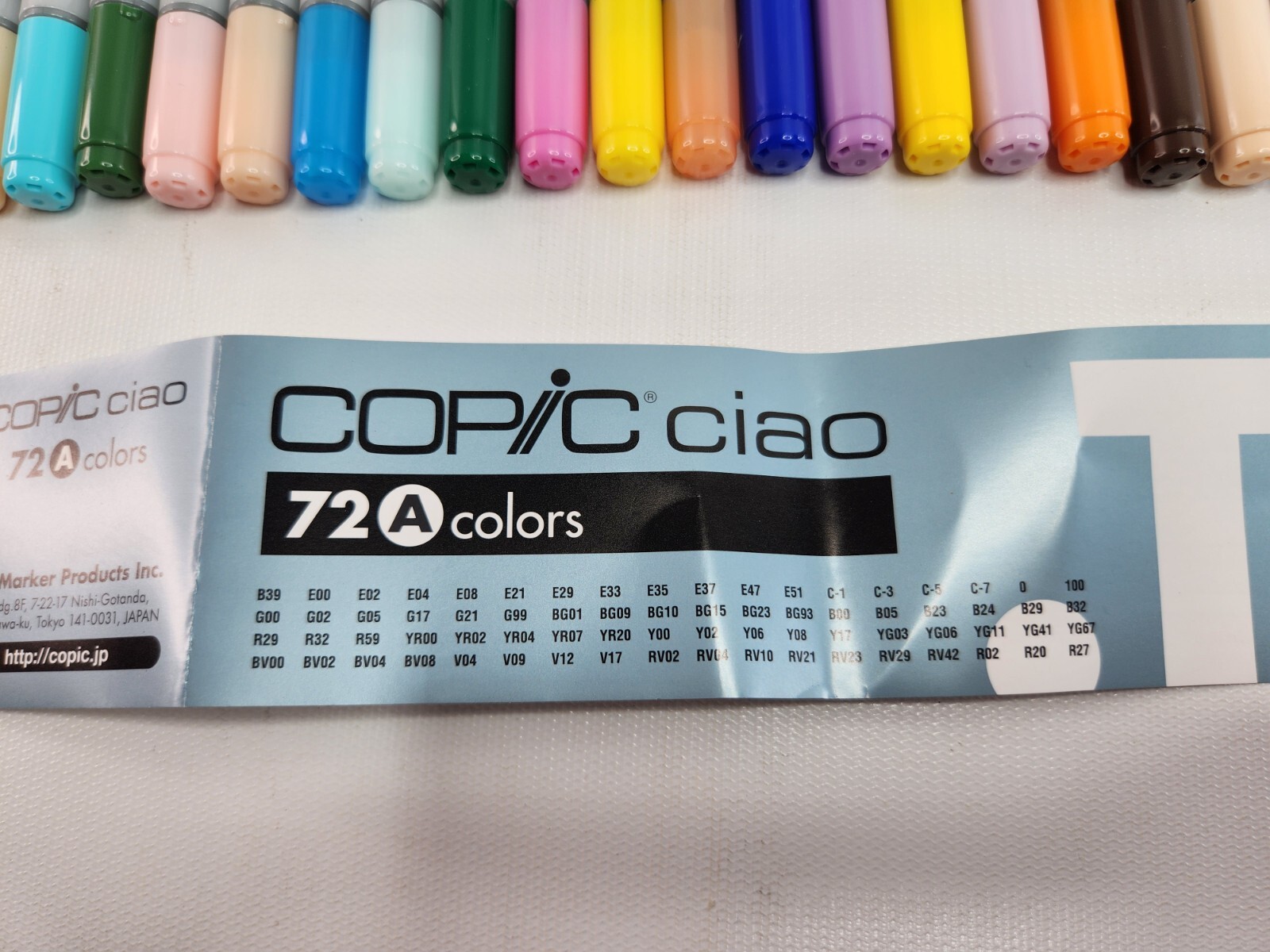 72 Copic Ciao - Alcohol-Based Markers - Color Set A  72-A