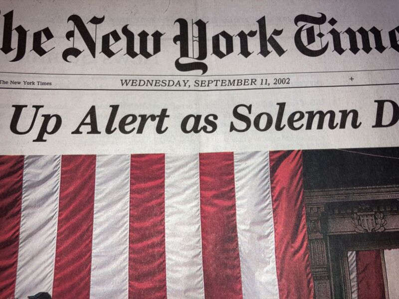 NEWSPAPER 2002 New York Times September 11 Full Paper NEWSPAPER 2002 New York Times September 11 Full Paper
