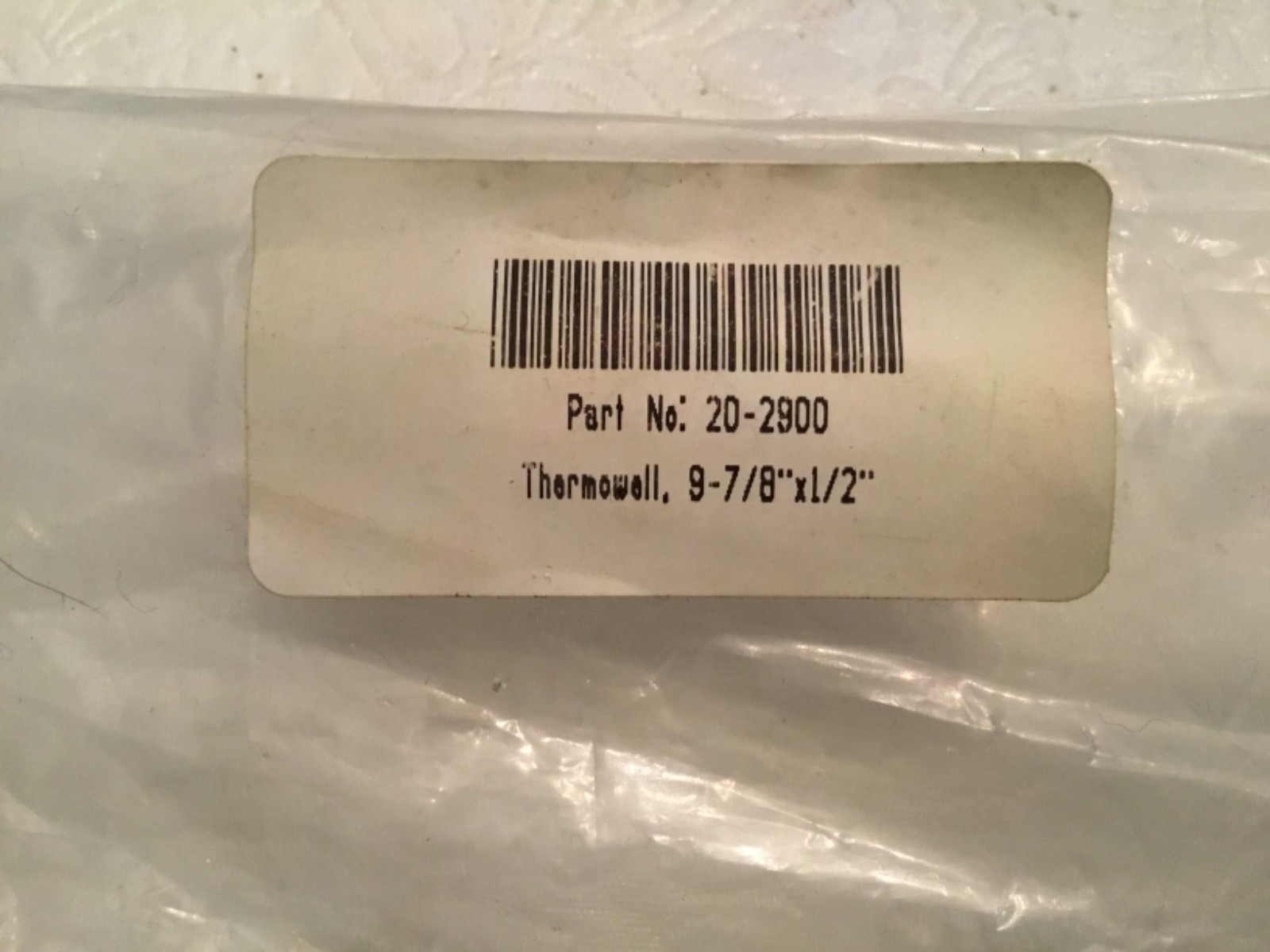 STAINLESS STEEL THERMOWELL, 1/2 INCH BULB, 9 7/8 INCH LONG Spa Jacuzzi