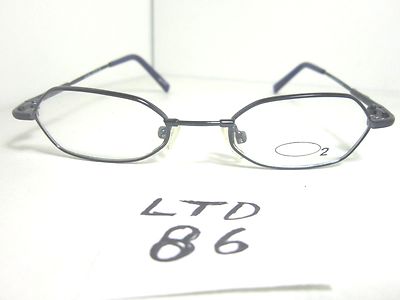New O2 Kids Eyeglass Frame 418 Rectangular Blue Metal (LTD-86)