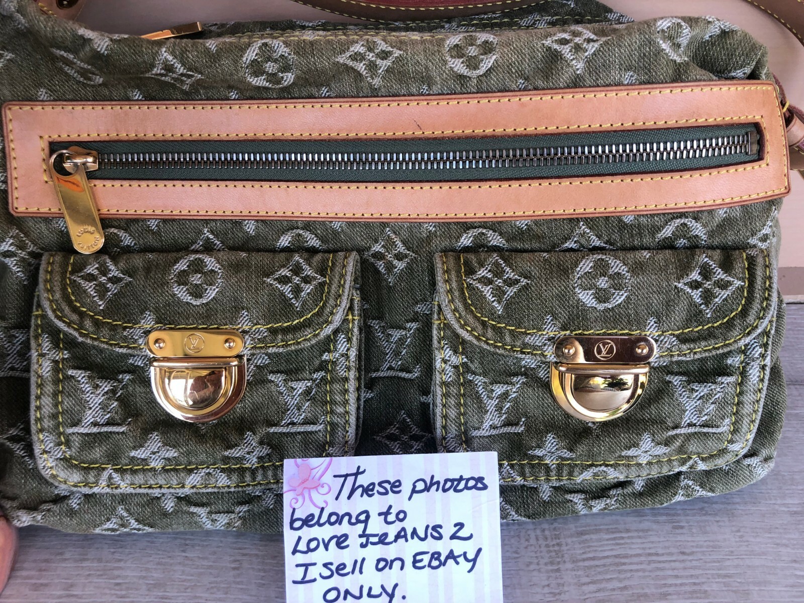 EXC! LOUIS VUITTON MONOGRAM DENIM BAGGY 