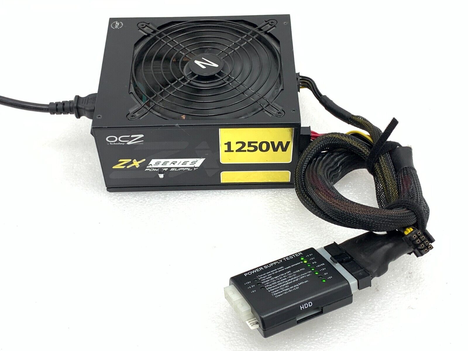 OCZ technology ZX Series 1250w power supply MODEL OCZ-ZX1250W TESTED & WORKING ! OCZ technology ZX Series 1250w power supply MODEL OCZ-ZX1250W TESTED & WORKING !