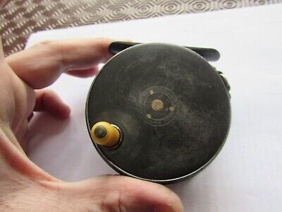 XX rare vintage hardy 1912 perfect rings up agate fly fishing reel 3 + 1/8ths"