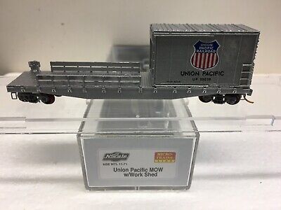 N Scale Micro Trains MTL Sp Run 11-17 Union Pacific MOW UP 55038 w/ Work Shed