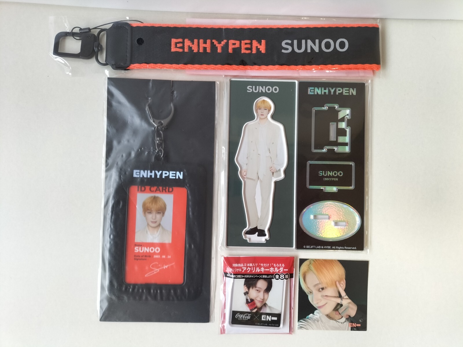 アイドルグッズ ENHYPEN - SUNOO ENHYPEN manifesto  official goods Sunoo Official Photocard Enhypen Manifesto : Day 1 Engene