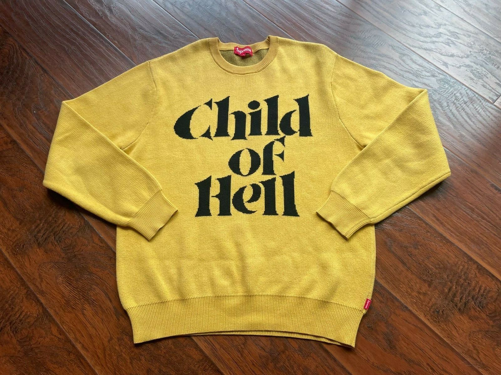 Supreme Child of Hell Sweater 2015 Medium Yellow Box Logo Supreme Child of Hell Sweater 2015 Medium Yellow Box Logo