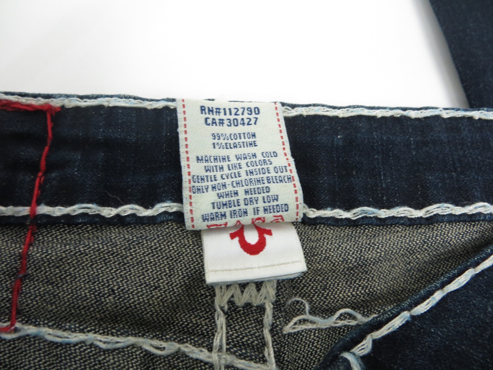 Pre-owned True Religion Billy Super T Women Jeans,veracruz (white), Size 26, R $319.00
