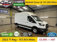 2022 71 Reg Ford Transit 350 L3H3 130BHP EcoBlue Fridge Van + VAT