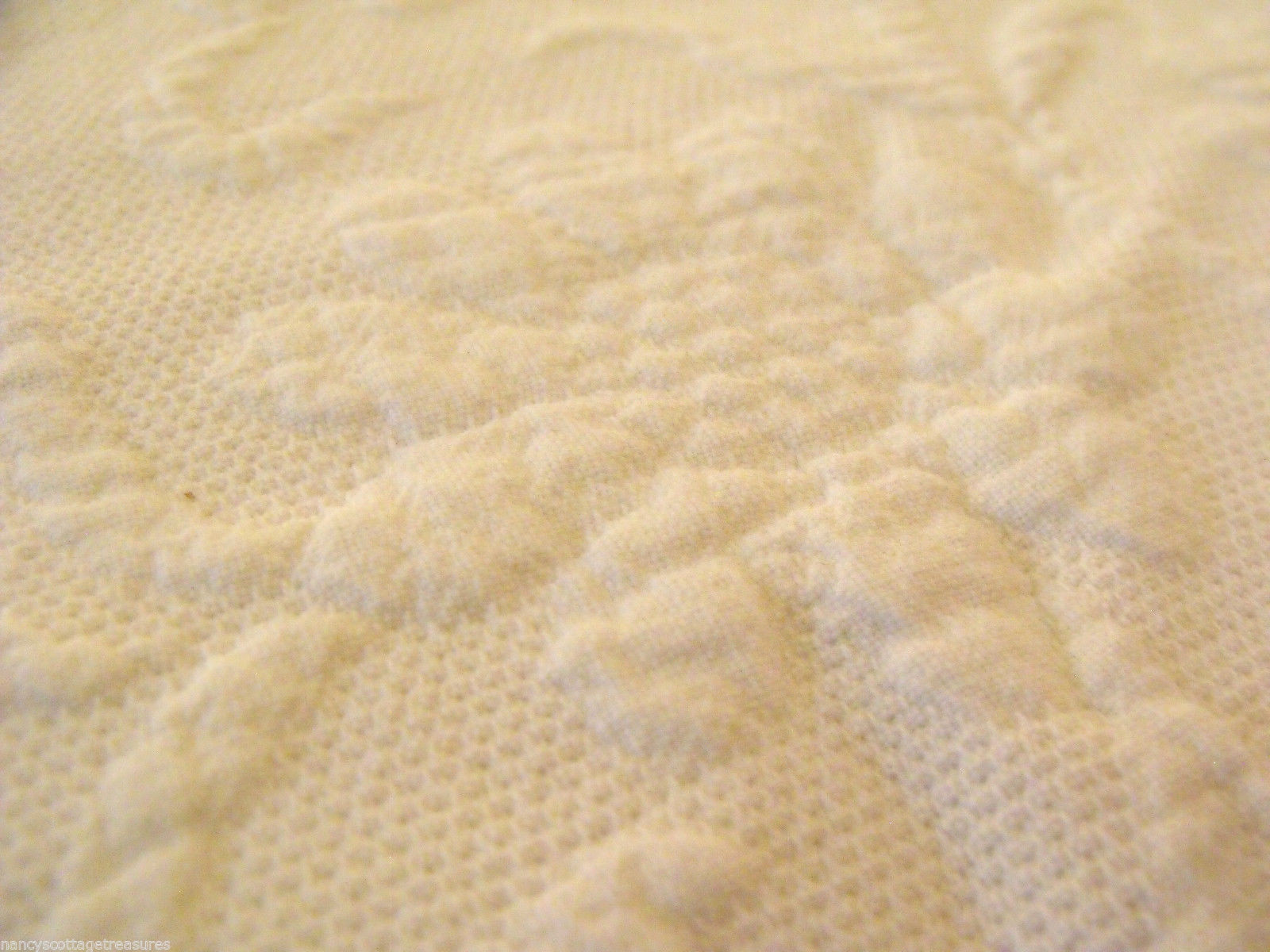 Matelasse Bedspread White Detailed Welt Floral 3