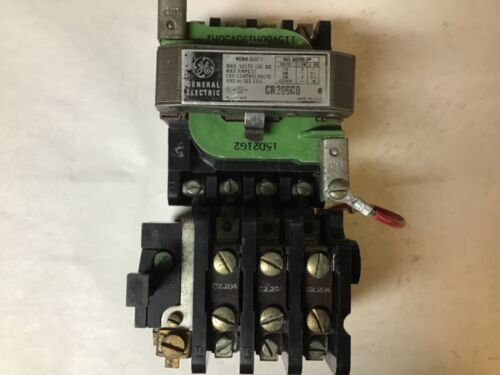 General Electric GE CR206CO CR206C0 Size 1 Motor Starter With 120 Volt Coil