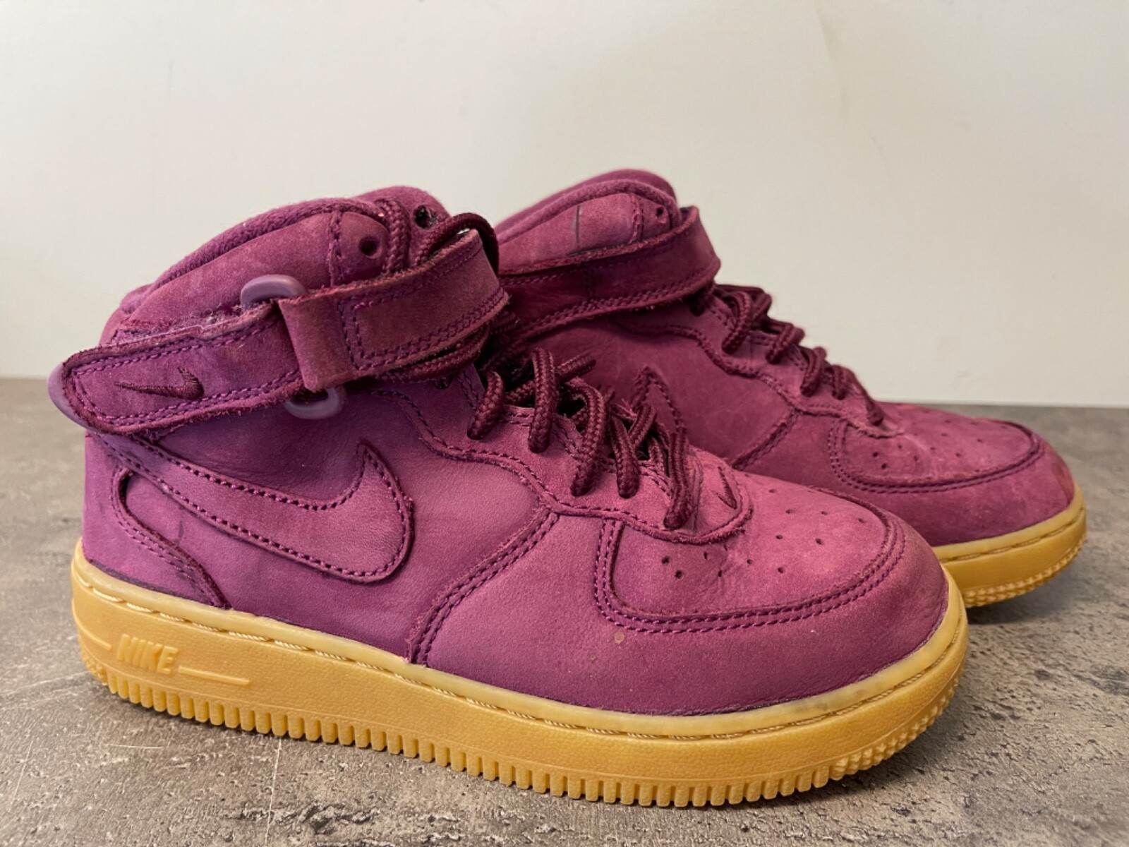 burgundy air force ones high top