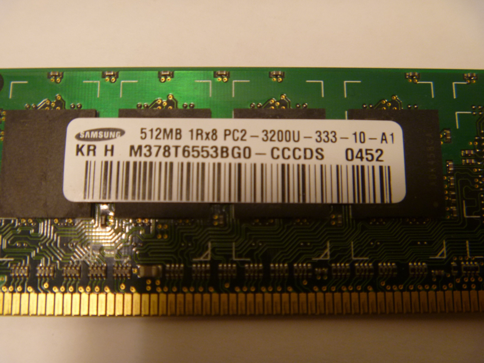 Samsung M378T6553BG0-CCCDS 240 pin DDR2 512MB PC2-3200 Non ECC 400Mhz RAM Memory