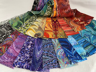 ITB Jason Yenter Marble Essence Jelly Roll of 27 2.5'' Strips ~ Rainbow Fabric
