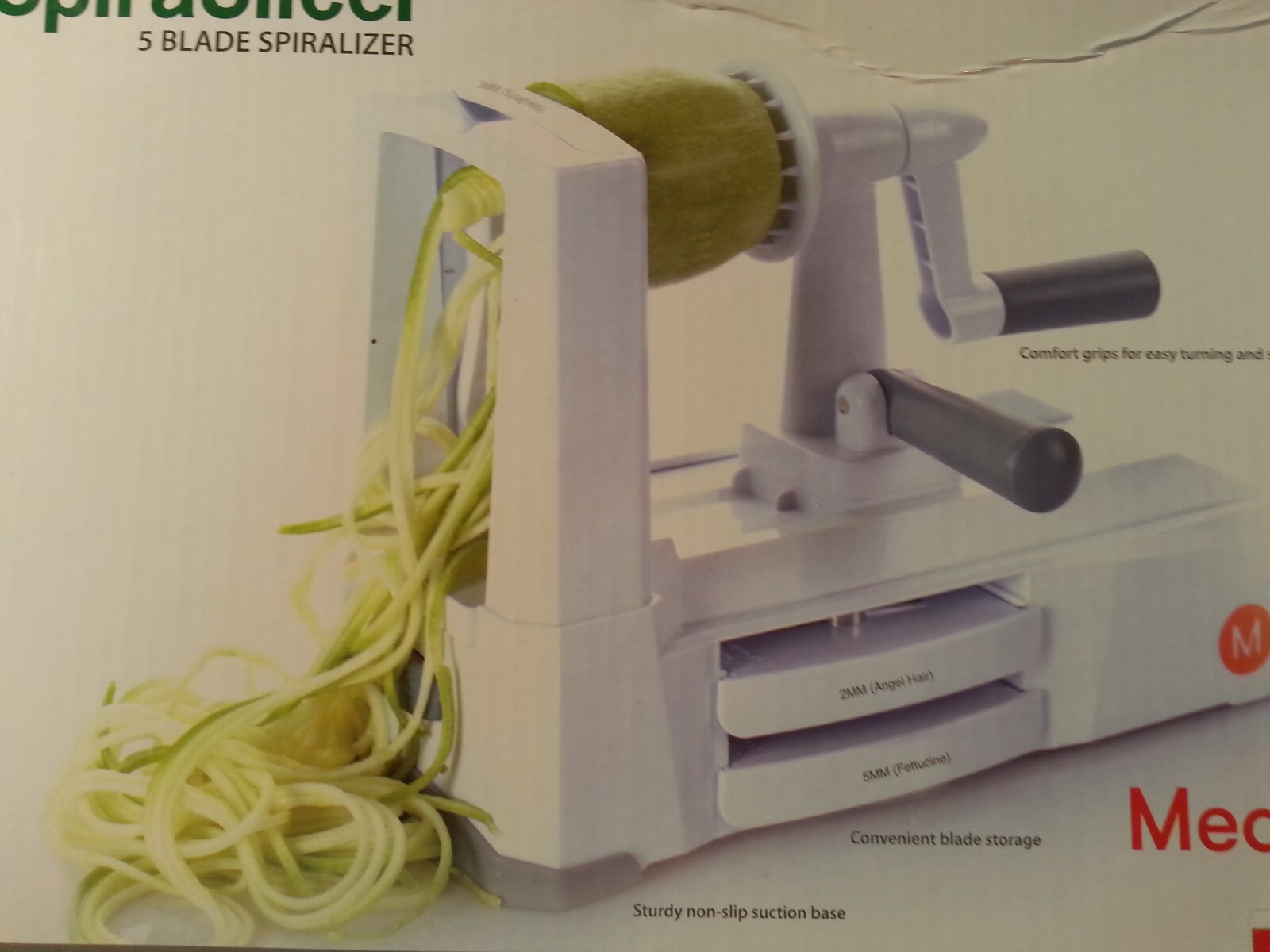 Vegetable Spiralizer Mealthy SpiraSlicer 5 Interchangable Blade