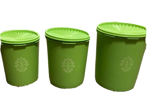 Vintage Tupperware Servalier 6 pc Apple Green Nesting