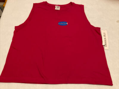 NWT Danskin Plus Crew Neck Shell SZ 2X Stretch Hibiscus Color