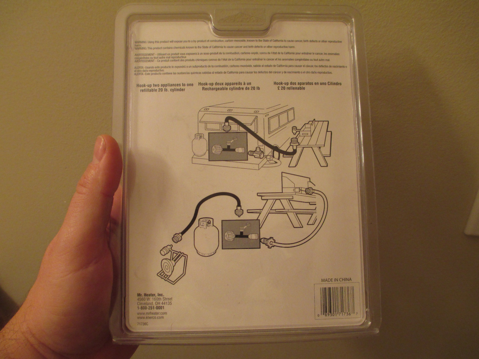 MR HEATER BLACK PIPE T ADAPTOR with ADAPTER - MODEL 71736C