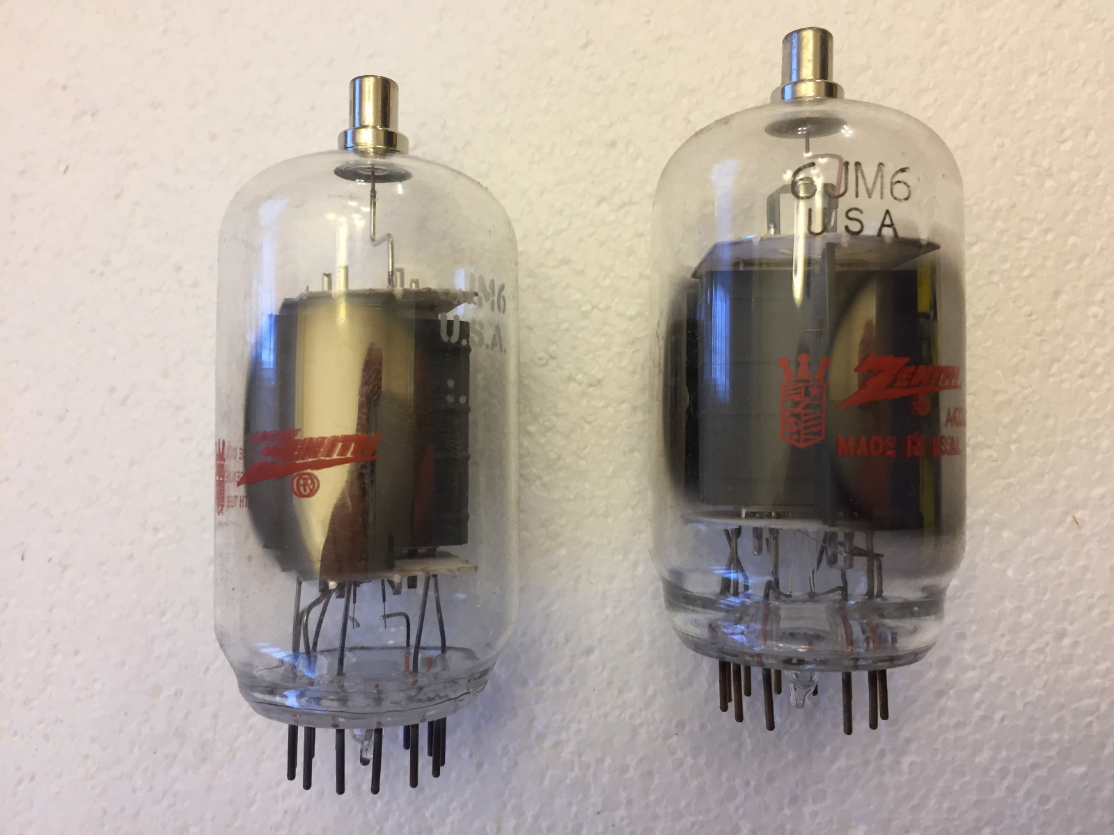 Pair of Zenith brand 6JN8 New Unused Vacuum Tubes