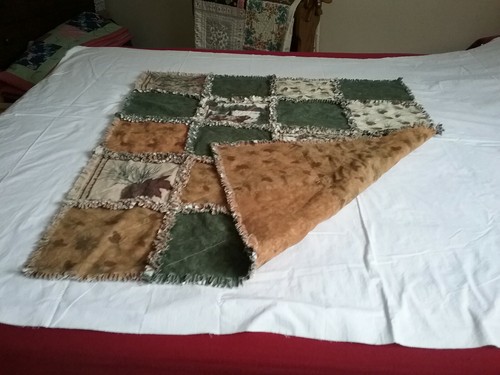 Small Northwood Theme Flannel Lap Quilt 40