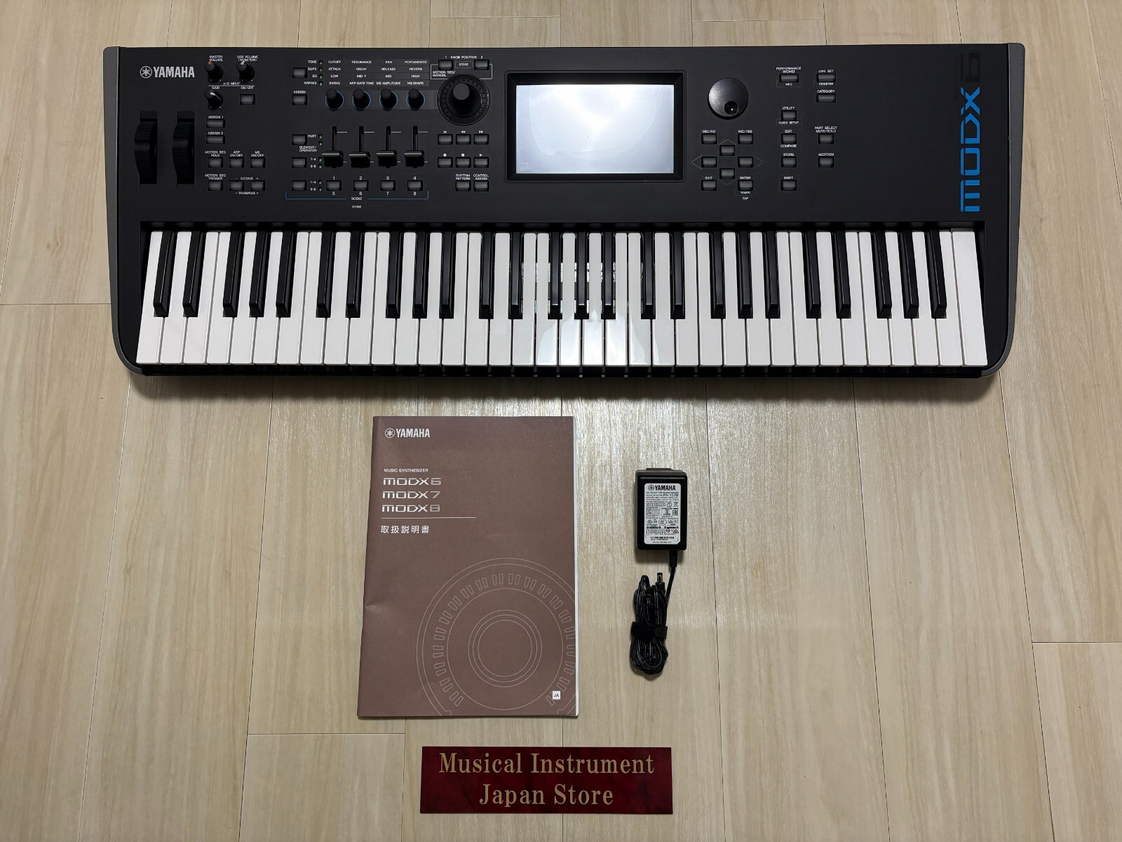 Yamaha MODX6 61-Key Keyboard Synthesizer with Adapter Used Yamaha MODX6 61-Key Keyboard Synthesizer with Adapter Used