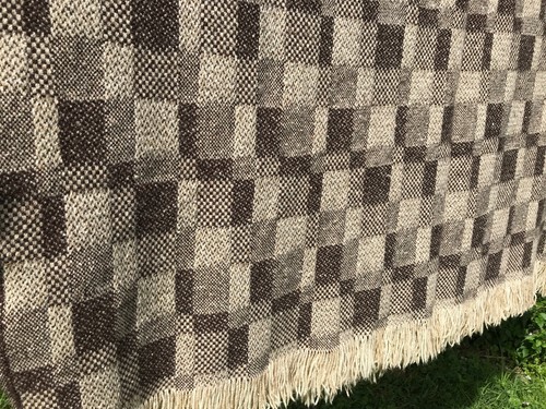 Vtg Woven Browns And Tans Wool Blanket by Pendleton 56