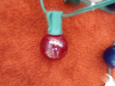 Red White & Blue string of 15 globe  lights works great vintage